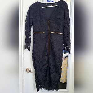 Mittoshop Black Lace Dress Size L Women's Dress